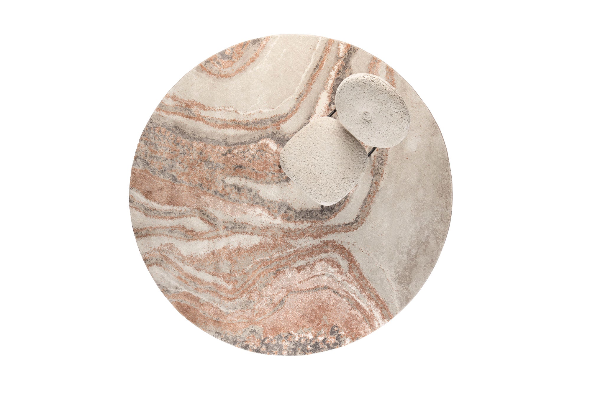 Zuiver Solar Grey/Terra Round Rug 200cm